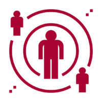 Icon of three people positioned in circles