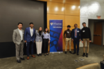 Teodora and other students involved in the ESG Initiative posing smiling in business attire at the inaugural convening of the ESG Initiative.