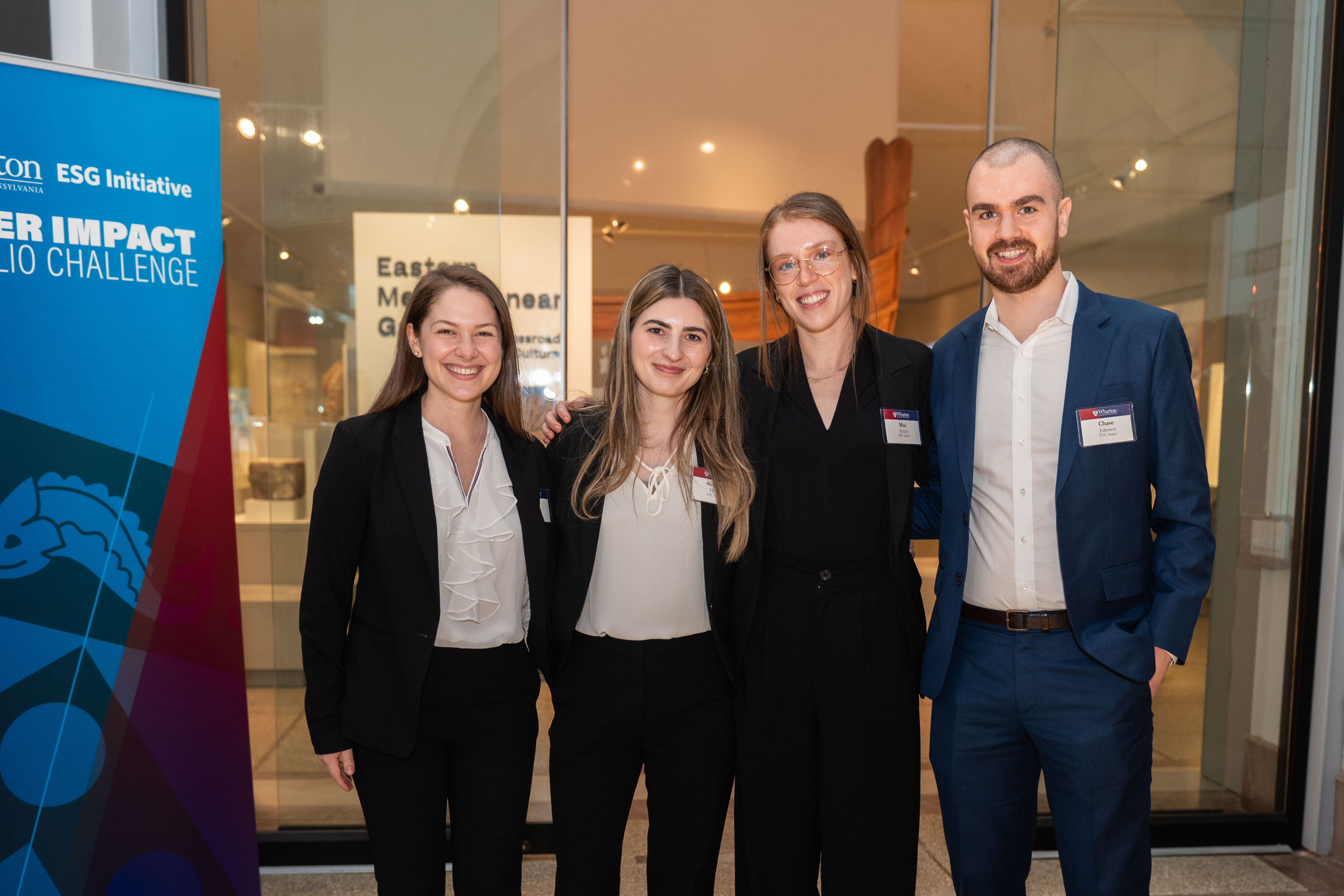 Bard College TIPC 2024 Four students from the Bard College team pose for a photo in professional attire