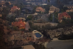 Aerial view of Pacific Palisades neighborhood, January 9.