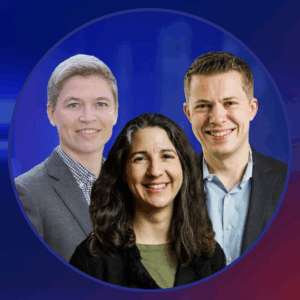 New Research In Environmental Economics And Green Policies Graphic that includes professional headshots of Susanna B. Berkouwer, Mirko S. Heinle, and Sarah E. Light.